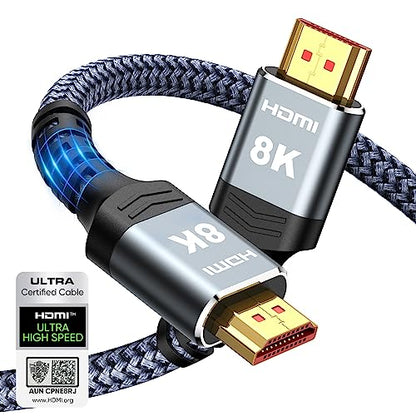 Highwings 6.6FT HDMI Cable HW-8K-2M Ultra High Speed 48Gbps 8K@60Hz 4K@120Hz Male-to-Male