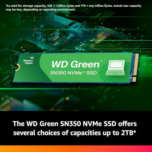 Western Digital 500GB WDS500G2G0C NVMe SSD 2400MB/s PCIe M.2 Solid State Drive
