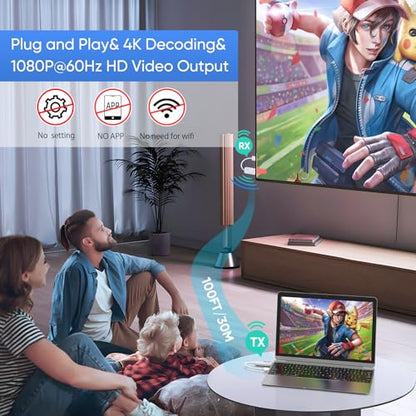 EVATEK DT276W-A-28 4K 60Hz HDMI Wireless Transmitter and Receiver