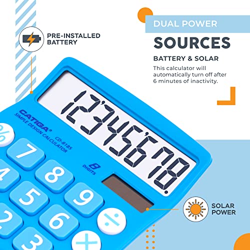 CATIGA 5.5" x 4" CD-8185 LCD Solar Powered Business Calculator