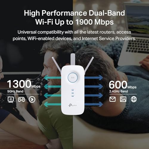 TP-Link AC1900 RE550 WiFi Extender 1900 Mbps Dual-Band Ethernet