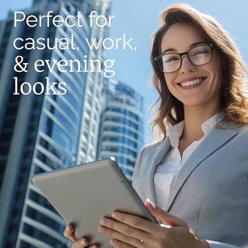 CCVOO 55cm 1.5D UV Polycarbonate Full Rim Reading Glasses for Adults