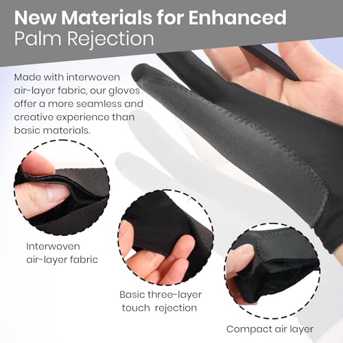Kortimu TwoFinger PalmReject Digital Drawing Glove