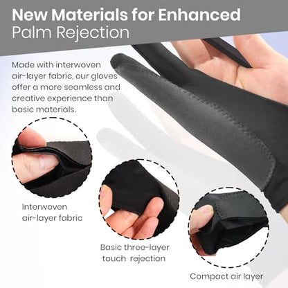 Kortimu TwoFinger PalmReject Digital Drawing Glove