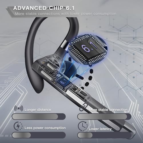 Boytond Wireless Single-Ear Headset 520-2-C Bluetooth 6.1 Wireless Earpiece with Noise Cancellation