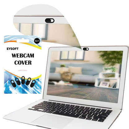 EYSOFT 5 Black B075FCNF4B Webcam Cover | 0.022" Thick | Durable | Webcam Cover Category