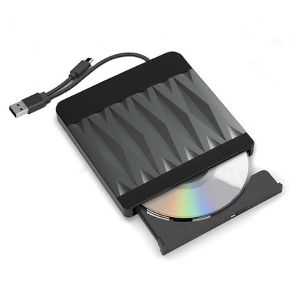 gingo 1.85" x 1.85" x 0.82" Diamond DVDR3 USB 3.0 Type-A & Type-C External CD/DVD Drive
