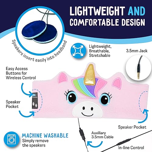 CozyPhones 2024 Cozy 3.0 - Pink Unicorn - On-Ear - 32 Ohms - Headphones