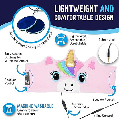 CozyPhones 2024 Cozy 3.0 - Pink Unicorn - On-Ear - 32 Ohms - Headphones