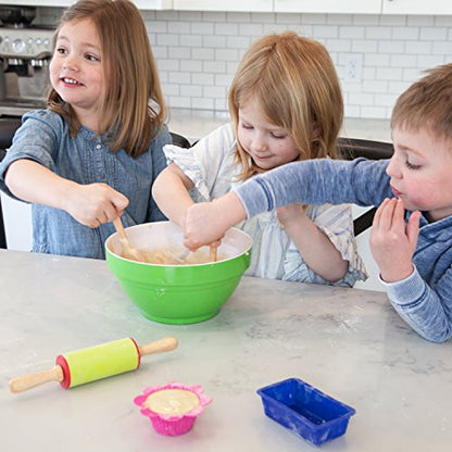 Pop Kids 30-Piece Baking Tools Set for Kids - Includes Baking Pan, Cake Pan - Educational Cooking Supplies