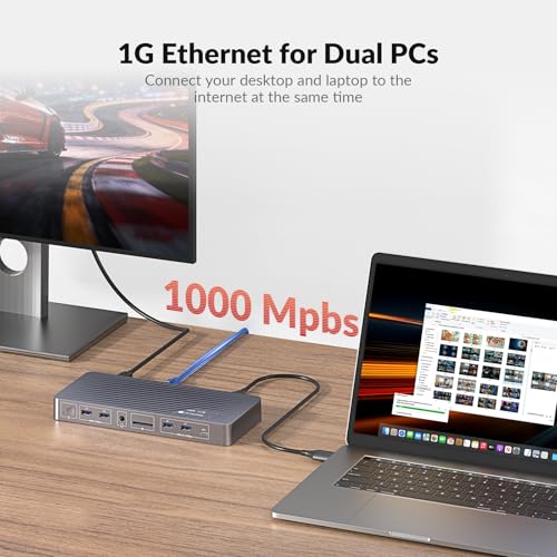 AV Access 8.66" x 3.94" iDock M10 USB Docking Station with 16 Ports, 3 HDMI, 4K Resolution