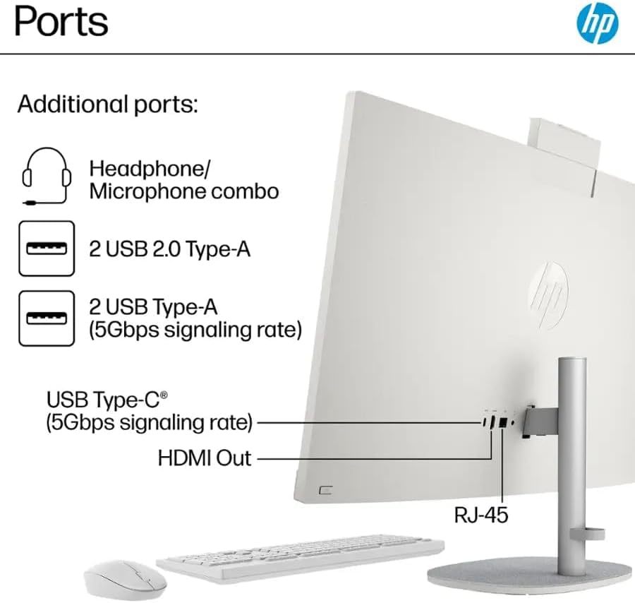 HP 27" All-in-One Computer AMD Ryzen 5 16GB 1TB SSD 1920x1080 300W