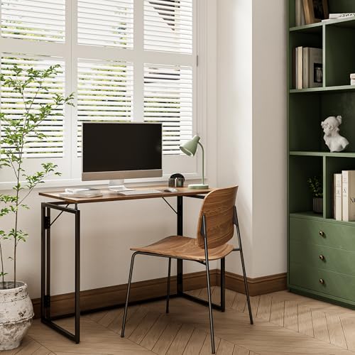alawooder 31.5" FD-30-BN Engineered Wood Small Foldable Desk for Home Office and Study
