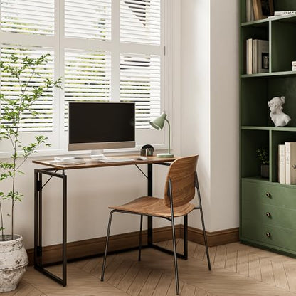 alawooder 31.5" FD-30-BN Engineered Wood Small Foldable Desk for Home Office and Study