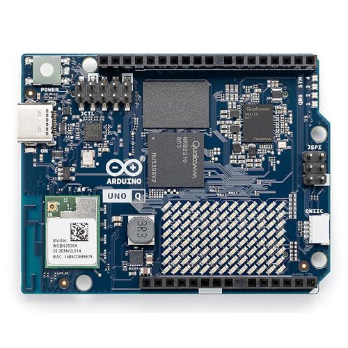 Arduino 4GB UNO Q ABX00173 Hybrid Board - Qualcomm Dragonwing QRB2210 MPU, STM32U585 MCU, Linux Debian OS, Dual-band Wi-Fi 5, USB-C