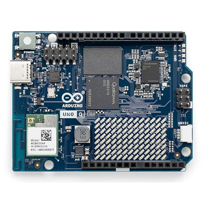 Arduino 4GB UNO Q ABX00173 Hybrid Board - Qualcomm Dragonwing QRB2210 MPU, STM32U585 MCU, Linux Debian OS, Dual-band Wi-Fi 5, USB-C