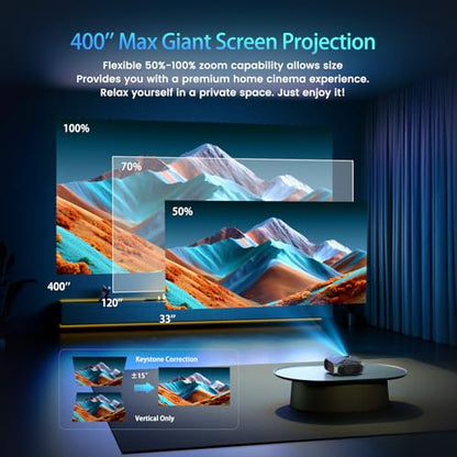 YOWHICK DP03-L Portable Projector 1920x1080 Full HD with Keystone Correction
