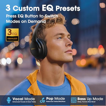 YUMONDEAR 0.28 kg FOCUS 1 Bluetooth 5.4 20 M Wireless Over Ear Headphones