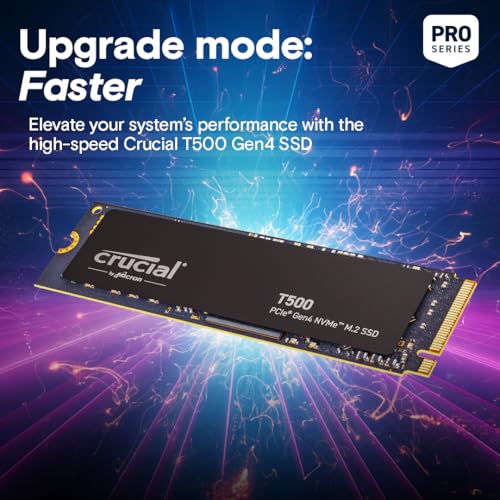 Crucial 2TB CT2000T500SSD8 PCIe Gen4 NVMe Solid State Drive M.2