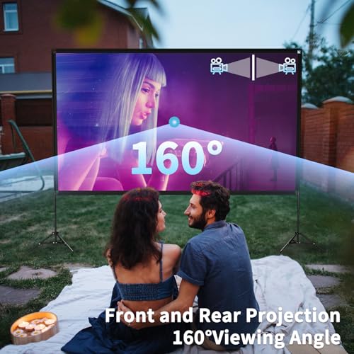 VISULAPEX 120" 120" Projection Screen Black Indoor Outdoor Durable Foldable Tripod Mount