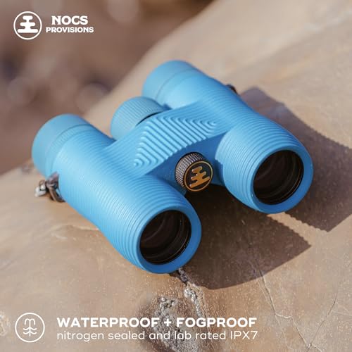 Nocs Provisions Field Issue Compact 8x32 Waterproof Binoculars, 8X Magnification, Roof Prism, Fully Multi-Coated, Tripod Mount