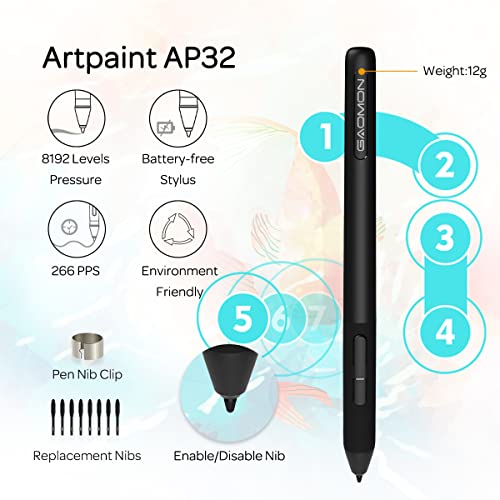 GAOMON 6.5 x 4 Inch S620 1920x1080 USB Graphics Drawing Tablet