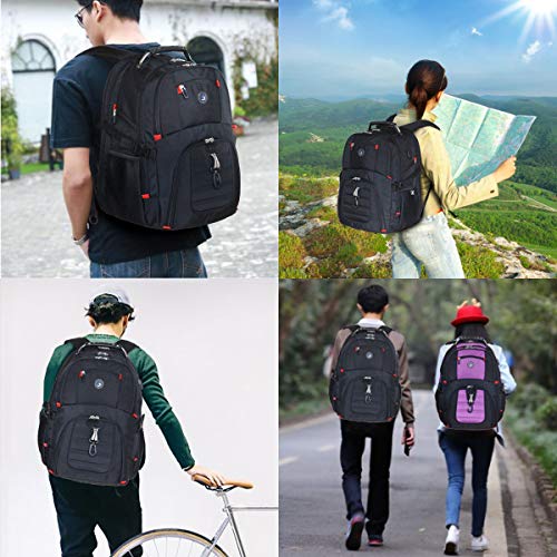 SHRRADOO 50L 983035 Black Travel Laptop Backpack