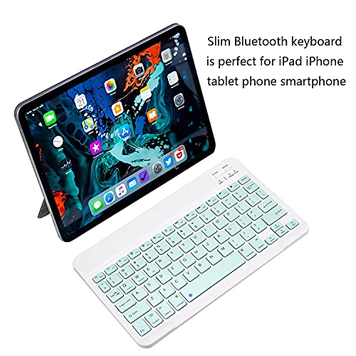 Xukinroy 10 inch JP100 Bluetooth Portable Mini Keyboard QWERTY Scissor-switch Multimedia