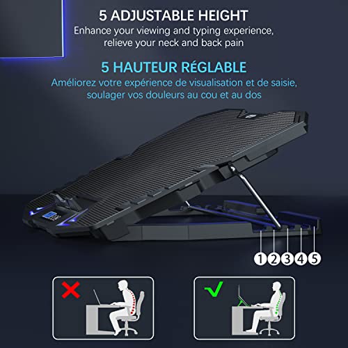 TopMate C5 13.78in Laptop Cooling Pad with 5 Fans