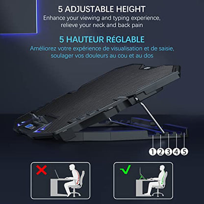TopMate C5 13.78in Laptop Cooling Pad with 5 Fans