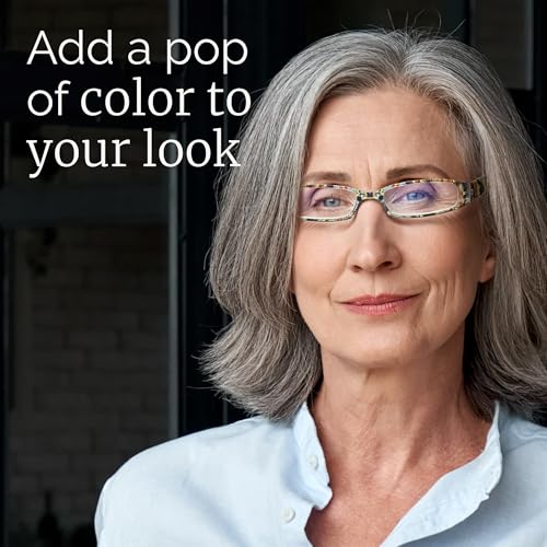 Gaoye 62mm 4 Count Blue Light Filtered Reading Glasses with Spring Hinges and Polycarbonate Frames