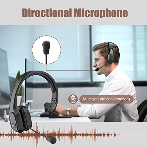COMEXION BH-M100 Bluetooth Headset Wireless Noise Cancellation Communication Device for Adults