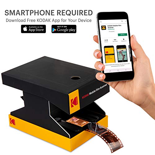 KODAK Mobile Film Scanner - CCD, USB, 1200 dpi, 24 bpp, 5.8"D x 4.25"W x 4.2"H, 249 Grams