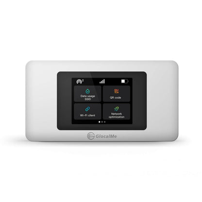 GlocalMe 4G LTE Portable WiFi Hotspot DuoTurbo Model Number: DuoTurbo, Dual Modem, 10 Device Connectivity, 1.1GB Data for 30 Days