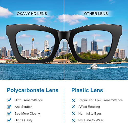 Okany 3 Count 8093 Polycarbonate Blue Light Blocking Glasses