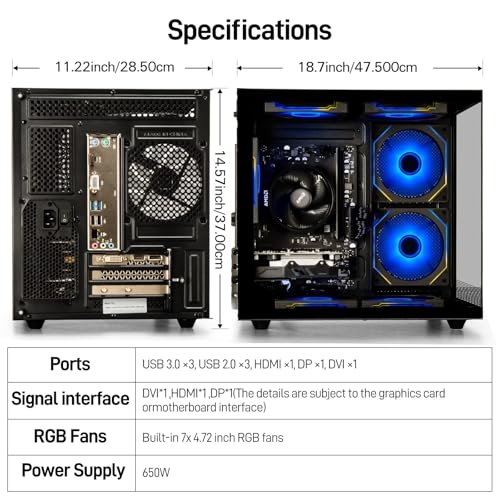 Suevery Desktop Computer SUV9B1W04 Ryzen 5 6C 512 GB SSD 16 GB RAM HDMI Tower