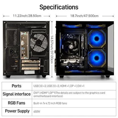 Suevery Desktop Computer SUV9B1W04 Ryzen 5 6C 512 GB SSD 16 GB RAM HDMI Tower