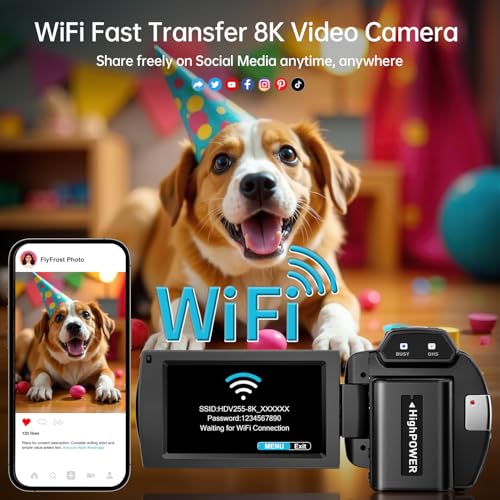 FlyFrost 8K Video Camera HDV-255K 8K 15FPS CMOS Camcorder