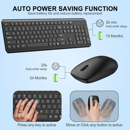 EDJO Wireless Keyboard Mouse Combo Mad 60 He Ergonomic