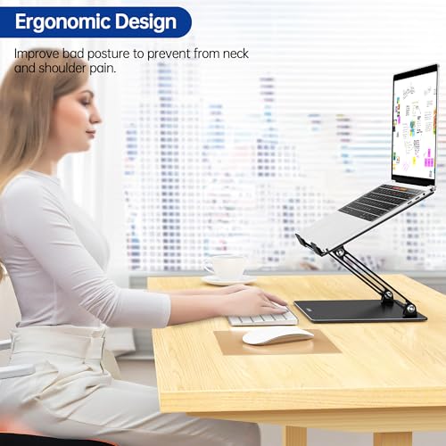 BESIGN LS10 Black Adjustable Laptop Stand for 10-14" Laptops