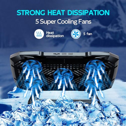 AIMIUZI 12-15.6 Inch Laptop Cooling Pad F2PLUS_5 Fans