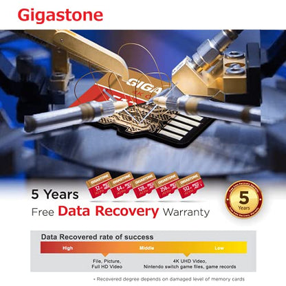 Gigastone 64GB 4K Camera Pro Micro SDXC Memory Card UHS-I U3 A2 V30