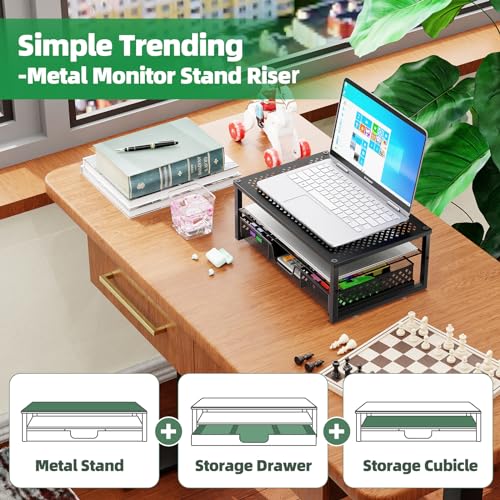 Simple Trending ST57810 Metal Monitor Stand Riser Space-Saving Ergonomic Desk Organizer