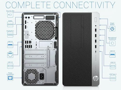 HP ProDesk 600G4 Computer Tower | Intel Core i7-8700 | 1TB SSD | 32GB DDR4 | Windows 11 Pro | Black