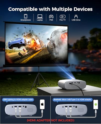 ELEPHAS Portable Projector BL128 1920x1080 LED Projector
