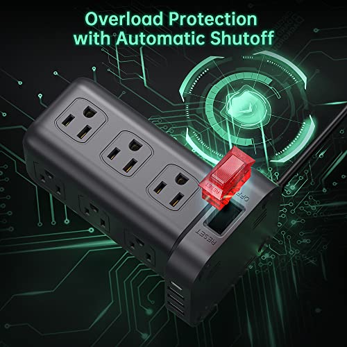 SMALLRT 12 Outlets Model ZYC06 Power Strip Tower with 4 USB Ports