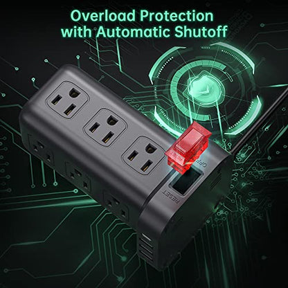 SMALLRT 12 Outlets Model ZYC06 Power Strip Tower with 4 USB Ports