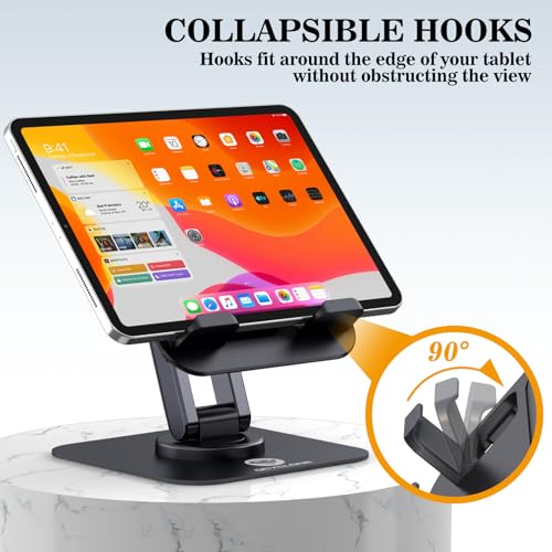OCYCLONE 4.72 x 4.72 x 1.02 inches TAB-HOL01 Adjustable Foldable Tablet Stand Compatible with iPad and Other Devices