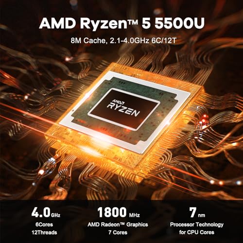 Beelink Mini PC SER5 AMD Ryzen 5 5500U 4K 60Hz Mini PC