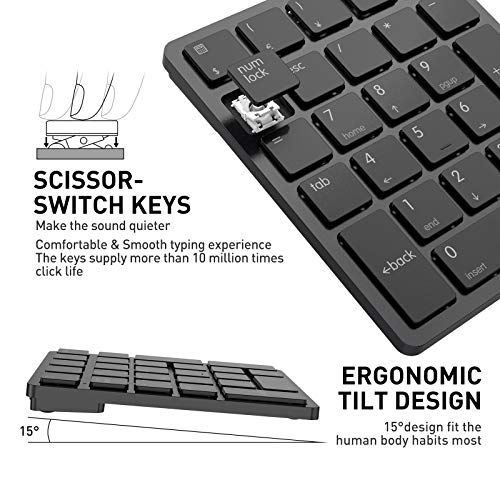 havit 26 Keys Bluetooth Numeric Keypad for PC, Laptop, Tablet - Wireless Rechargeable